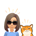Happy with cat